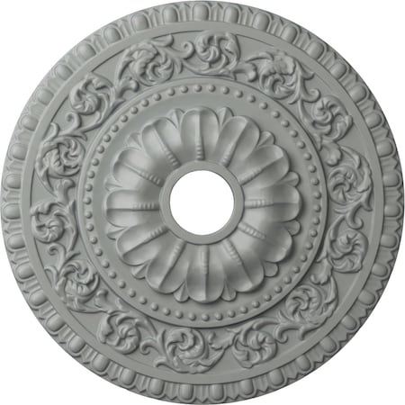 Ekena Millwork Vaduz Ceiling Medallion (Fits Canopies up to 3 1/2"), 23 1/2"OD x 3 1/2"ID x 2 1/8"P, Primed White CM23VA